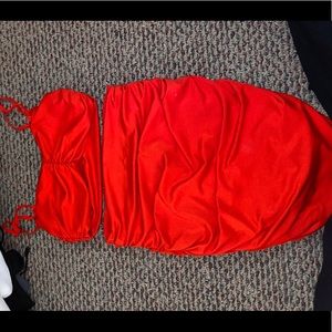 Two Piece Red Dress